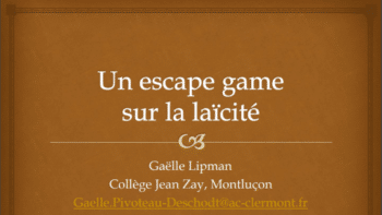 Un escape game sur la laïcité