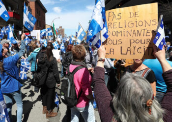 Laïcité au Québec : manifestation en faveur